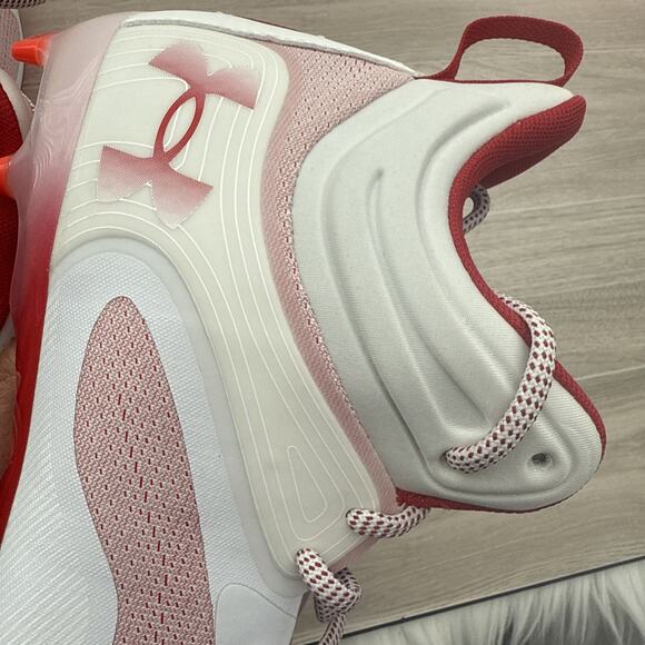 Under Armour Command MC Mid Lacrosse Cleat Men's Size 11.5 Mid Red White NEW - Picture 8 of 14